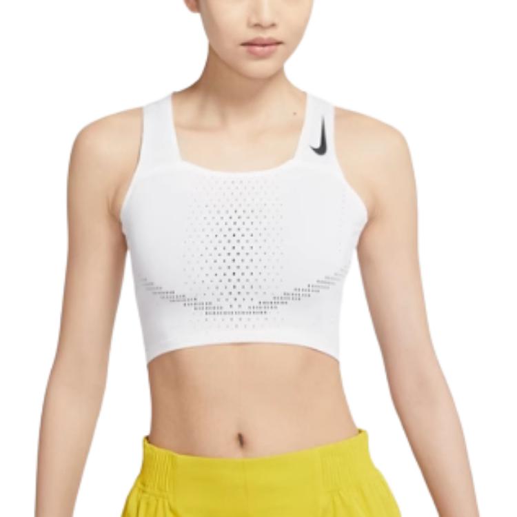 Nike Dri-Fit Adv Solid Logo Short Running Quick-Dry Tank Top Women Tops White DM8729-100