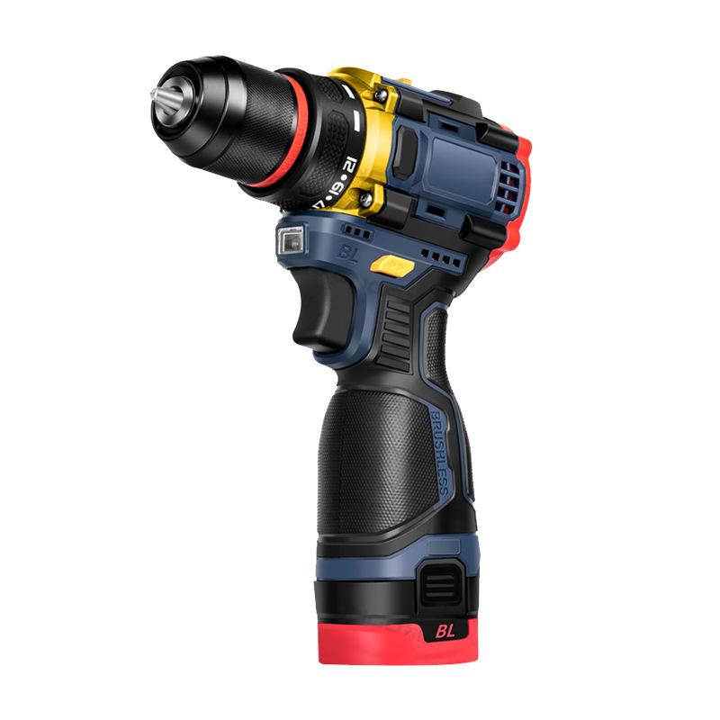 Brushless 16.8V Lithium Handheld Drill: Multifunctional Dual Speed Electric Screwdriver