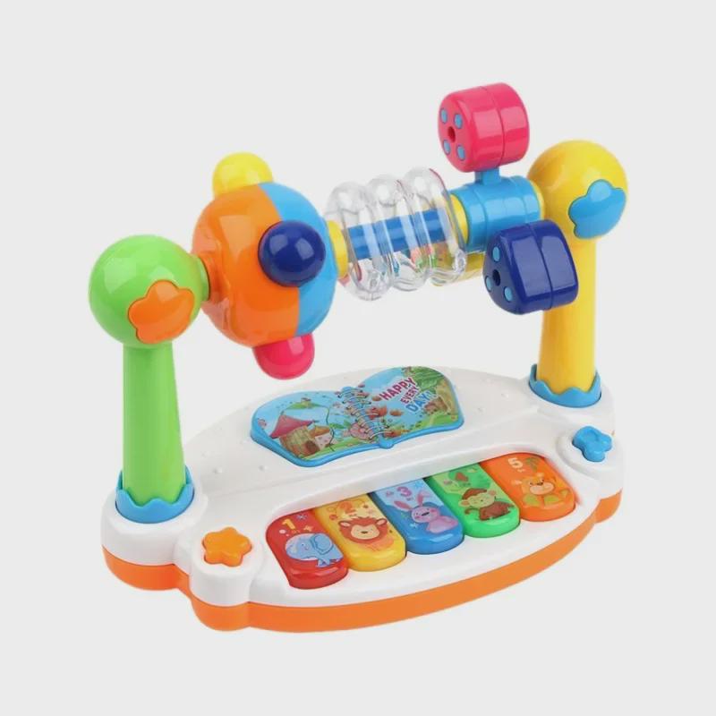 Multifunctional Baby Piano Toy with Lights: Early Education Music & Story Playset