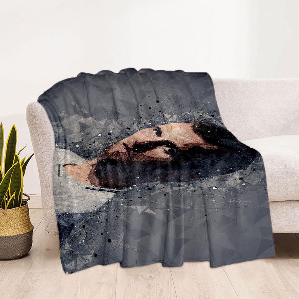 Football Player Celebration Blanket Ultra-Soft Great for Bed Seaside Chair Four Seasons Universal Modern Gifts For Family Or Friends