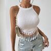 2026 Damen Sommer Neu Elegant Quasten Weste Kurz Schlanke Passform Schlankmachendes Crop Top