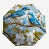1pc Birds Blossoms Fashionable Auto Opening/Closing Folding Umbrella with 8 Bones, Windproof Portable, Daily Use255