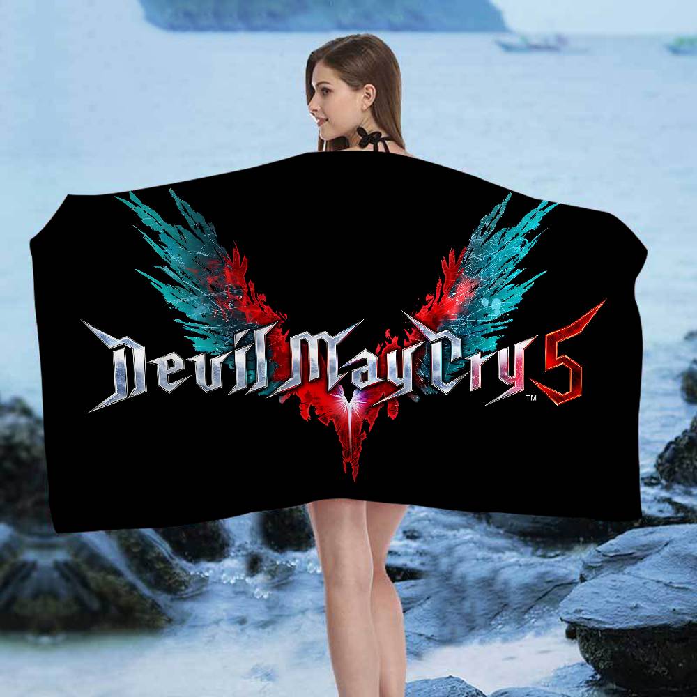 Game D-Devil M-May C-Cry Microfiber Printed Beach Towel Mountain Climbing Yoga Beach Swimming Running Absorbent Soft Towel