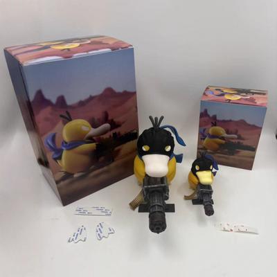 Pokemon, Machine Gun, Little Yellow Duck, Up To Duck Figure, Spring Festival, New Year's Drumming, Lewd Q Version Car Ornament