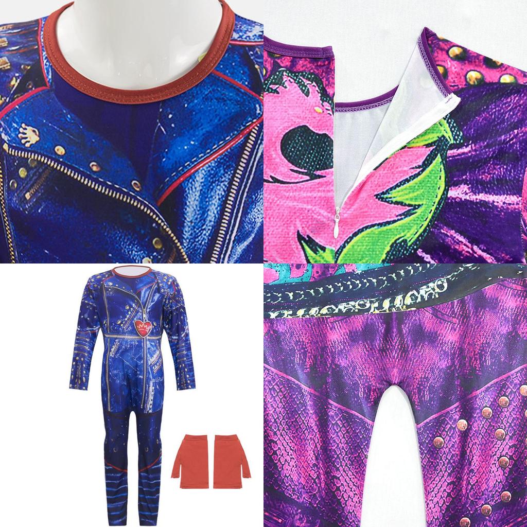 Descendants 3 Mal And Audrey Cosplay Costume For Kids Perfect For Halloween Parties