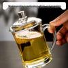Heat Resistant Glass Tea Cup with Lid