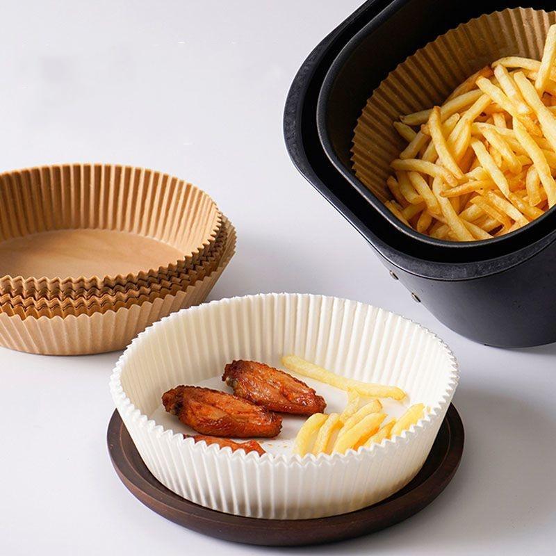 Air Fryer Paper Liner Disposable Oilproof Nonstick Baking Papers Round Square Food Grade Parchment Kitchen Party Cooking Supply