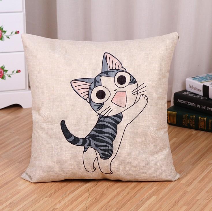 Cartoon Animal Cushion Cover With Printed Design For Bedroom And Lounge