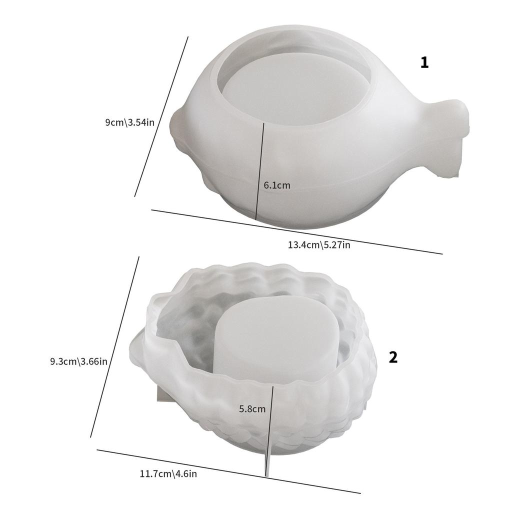 Creative Fish Tank Shape Silicone Candle Holder Mold For DIY Succulent Flower Pot And Jewelry Storage Box Crafting