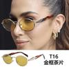 Trendy European-American Round Metal Sunglasses for Women - Street Style