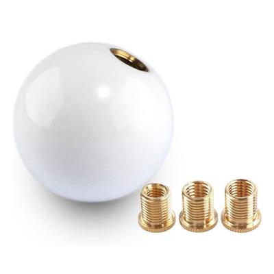 Acrylic White Round Ball Shift Knob with Adapters