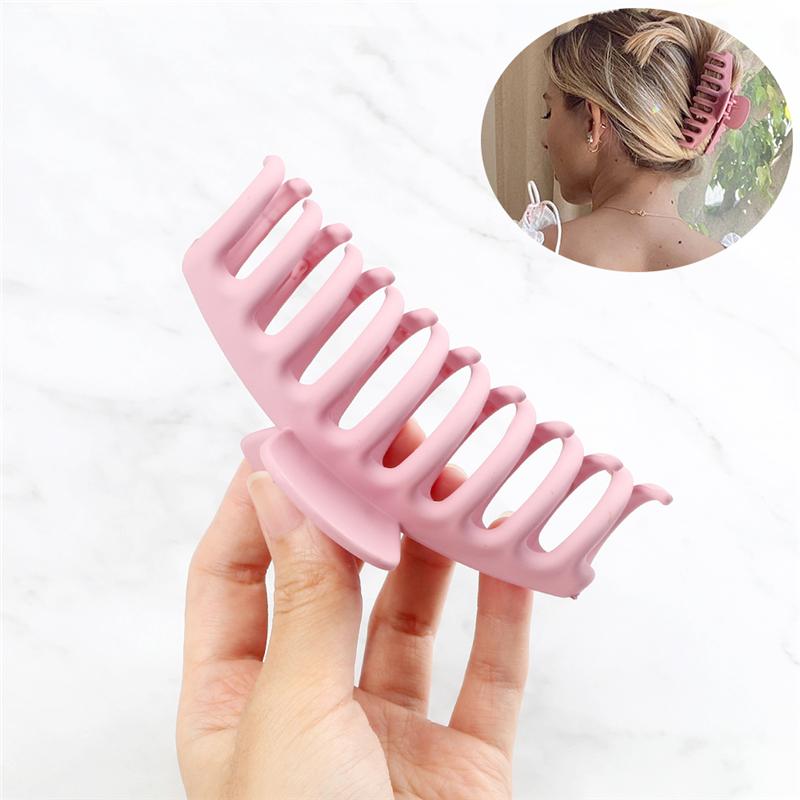 Solid Color Claw Large Frosted Hair Claws Korean Fashion Hair Clips for Women Girls Barrette Bath Hairpins Hair Accessories Gift
