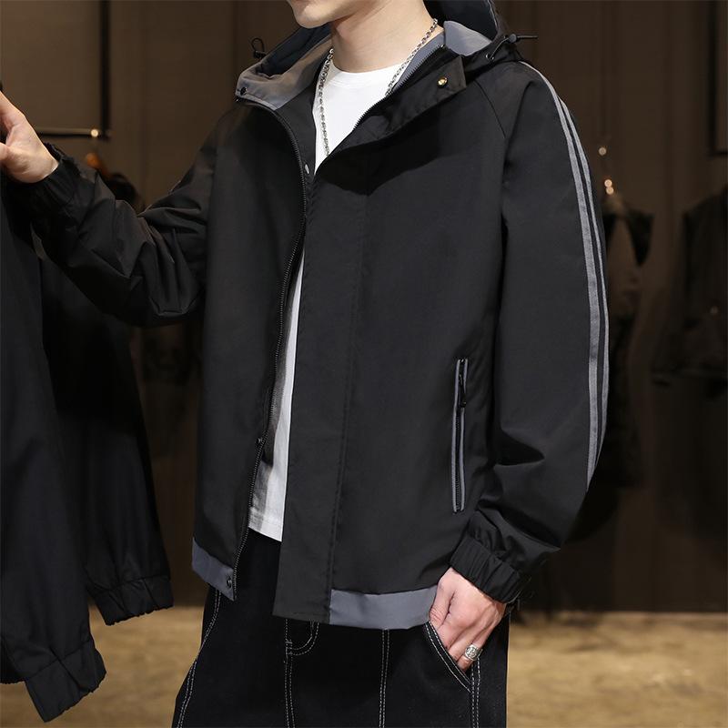 Men's Coat Spring New Korean Version of The Trend Youth Baseball Wear Functional Casual Hooded Jacket Men's Fashion