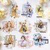 10 Pcs/Set PET Stickers Flower Girl Series Character Spring Background Sticker Romantic Large Diary Decoration Stickers Pack