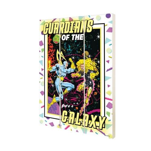 Marvel Guardians Of The Galaxy Galactic Groove - Adem Wood Print
