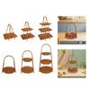 Food Serving Basket Storage Rack Fruit Snacks Holder Lightweight Multipurpose for Toiletries Imitation Rattan with Top Handle