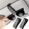 Multifunctional Car Sun Visor Clip Sunglasses Holder Card Ticket Organizer Auto Interior Storage Accessory