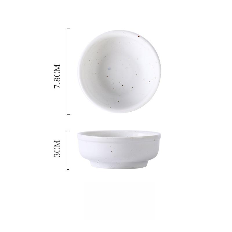 Japanese Style Round Ceramic Dipping Bowl Seasoning Dish for Soy Sauce Vinegar Snack Sushi