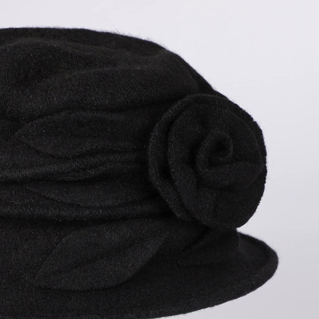 Grandma Bucket Knit Sun Cold Weather Small Knit Senior Stylish New Respect for the Aged Black [XGOPTS] Hat, Hat, Women's Hat, Spring, Autumn, Winter,