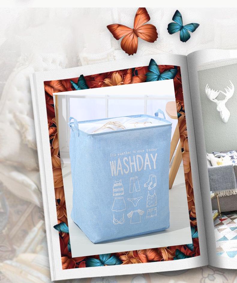 Foldable Jumbo Laundry Bag & Storage Basket with Drawstring for Clothes and Quilts