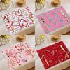 1PC Heart Placemat Dining Table Decor Linen Tableware Coaster Kitchen Accessories For Valentine's Day Couple Confession Lover