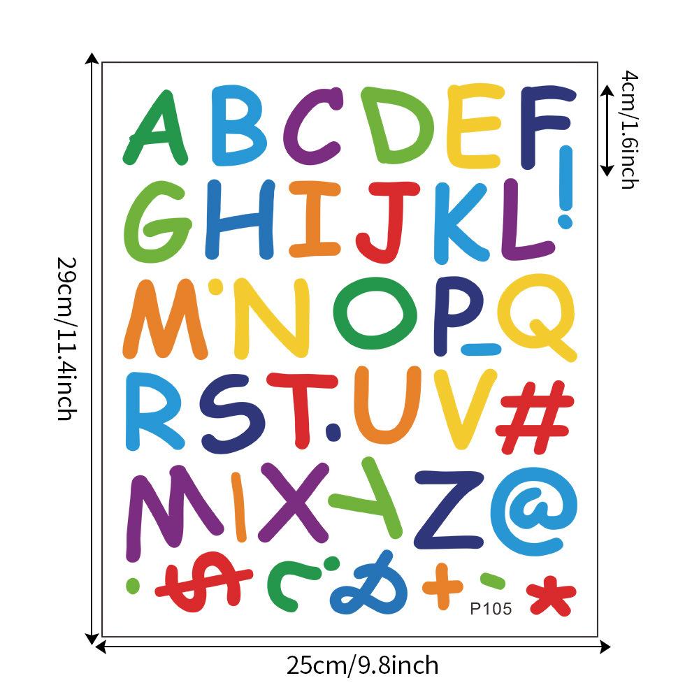 Kleurrijke 26-letter Combinatie Kinderkamer Studie en Huisdecoratie Stickers