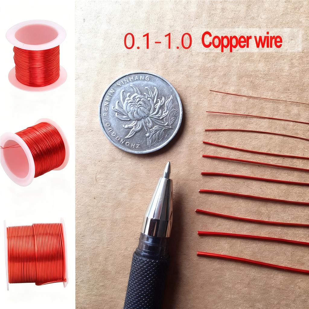 50g red polyurethane enameled coppers wire, paint film thickness 0.10mm~1.0mm, enameled coppers winding wire