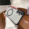 Case for Samsung Galaxy S26+,S25,A37 5G Clear Magnetic Casing Electroplated Lens Frame Phone Cover
