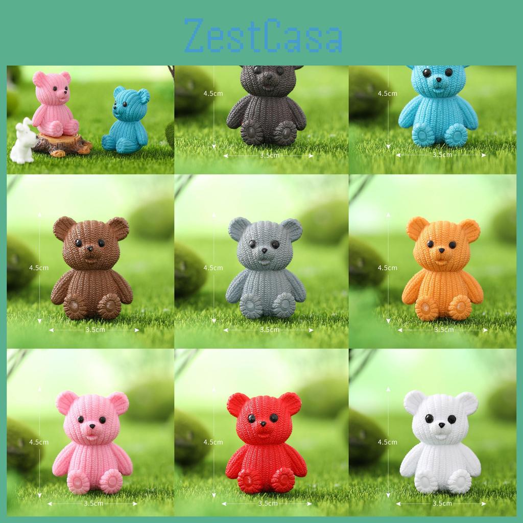 Lovely Pvc Teddy Bear Keychain Car Decoration Adorable Cartoon Figurine Available In Multiple Colors