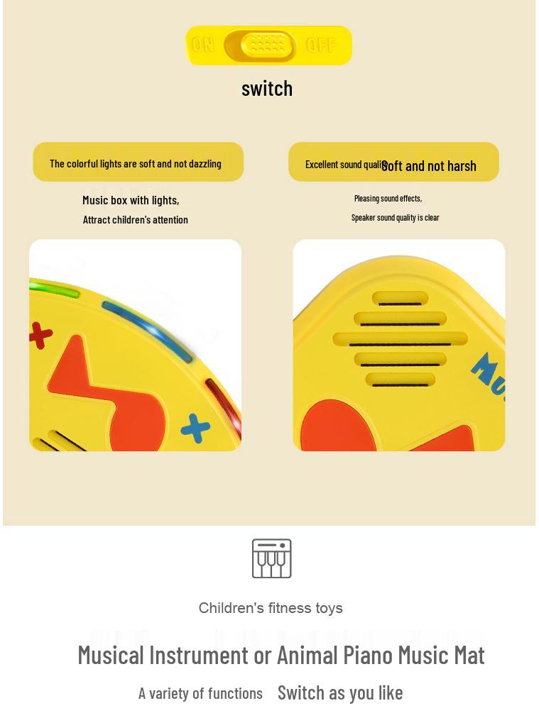 2022 Animal Music Baby Learning Piano Mat: Children's Dance Blanket Toy