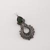 Green Tourmaline Gemstone 925 Sterling Silver Women Jewelry Pretty Oxidize Pendant 1.8" CP-45-14