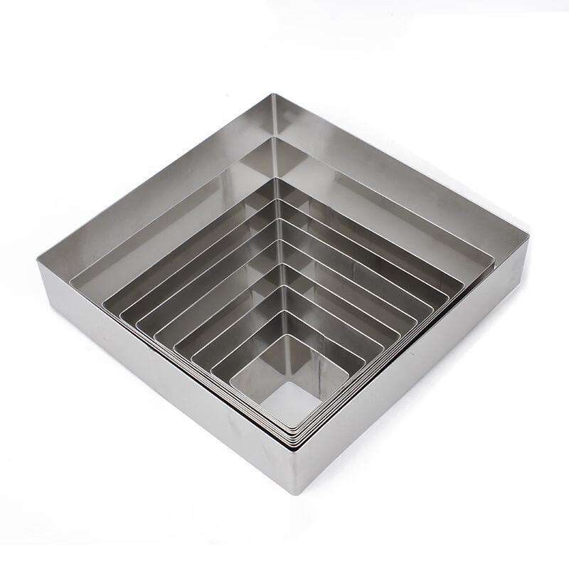 Quadratischer Mousse-Ring aus Edelstahl Backform