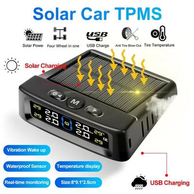 TPMS Tire Pressure Monitoring System Wireless Temperature Warning Fuel Save  Automotive Use