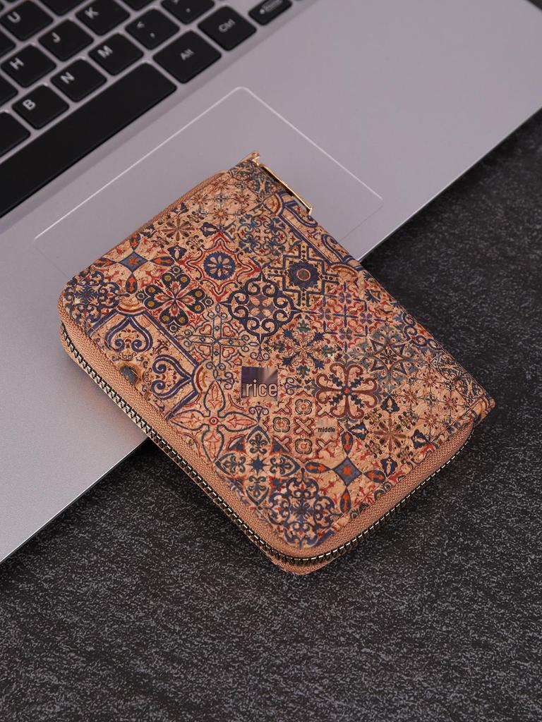 Retro Wood Grain Bohemian Wallet: Multifunctional Short Ladies’ Card Holder Bag