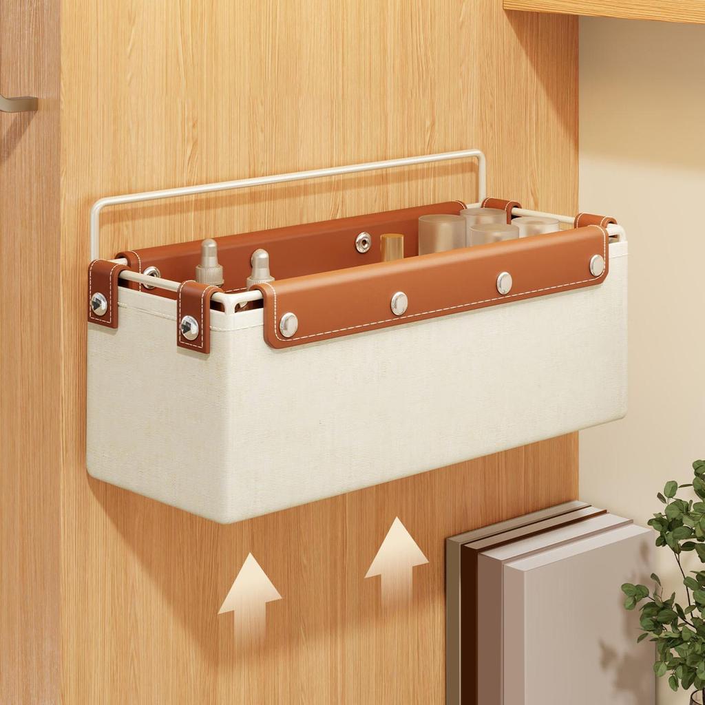 Bathroom Storage Basket Wall Shelf Stylish Portable Saving Rack Sundries Organizer for