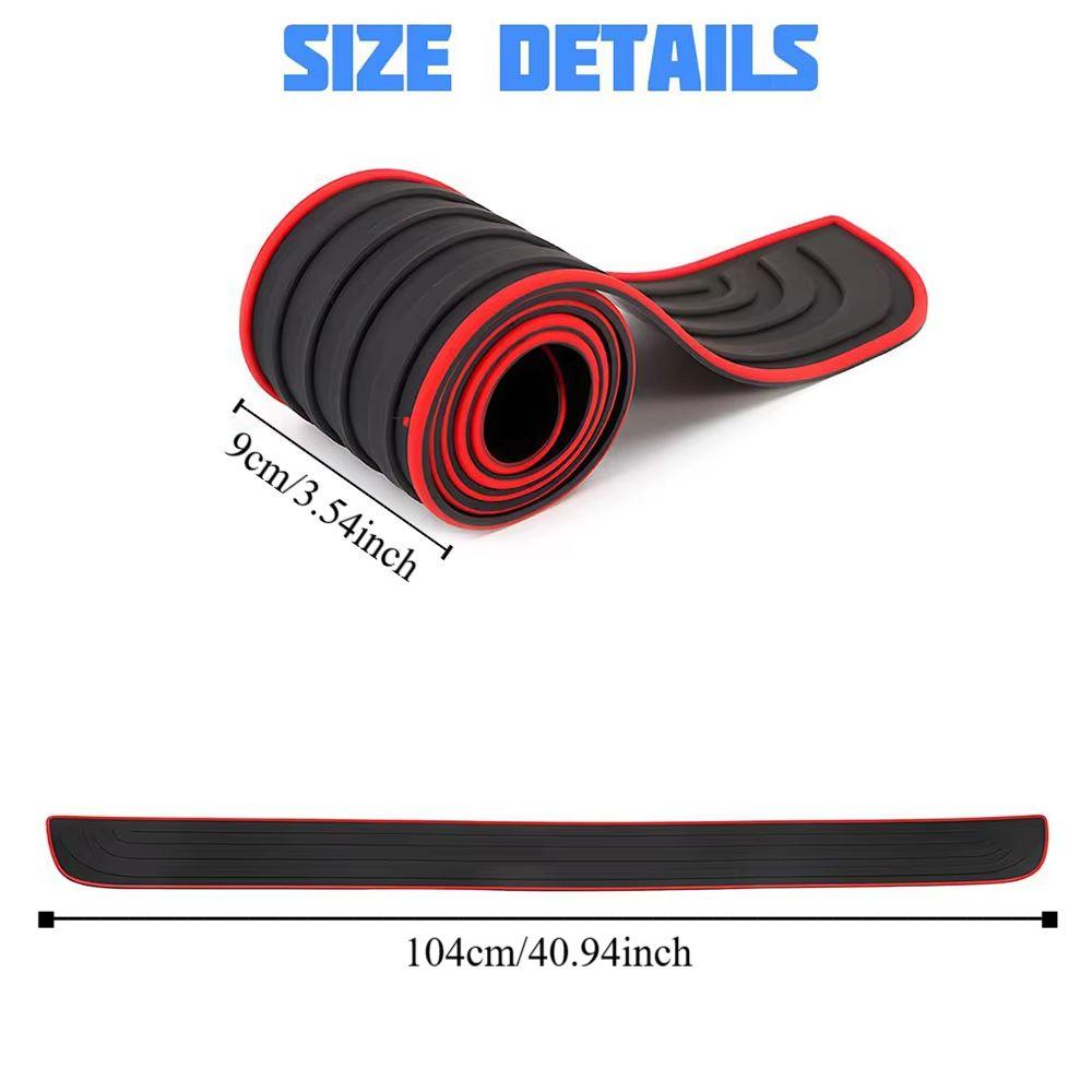 Car Rear Door Edge Guard Anti-Scratch Rear Bumper Guard Cuttable Rubber Mouldings Pad  Trunk Door