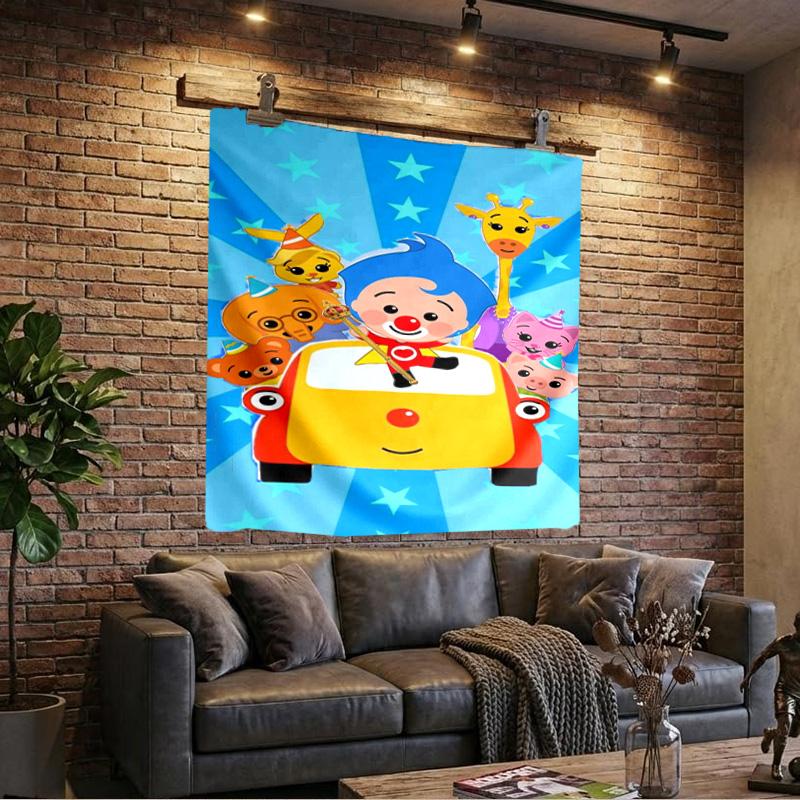 Colorful Clown Music Printed Tapestry, Wall Hanging,Livingroom, dormitory, Large Wall Decor, Fabric Decor Fan Birthday Gifts