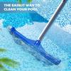 Pool Brush 17inch Pool Brush Head for Cleaning Pool Walls Curved End Pool Scrub Brush Nylon Bristles Pool Brush Head