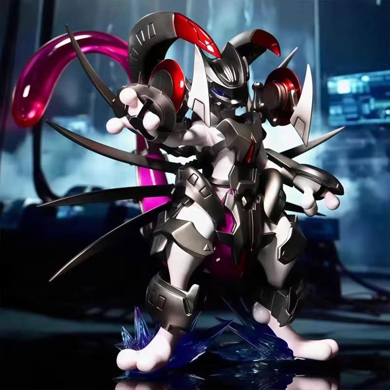 In-Stock PokMon Armored Mewtwo Figure Bkm Anime Manga Merchandise Static Statue Model Trendy Toy Chassis Ornament Collect Gift
