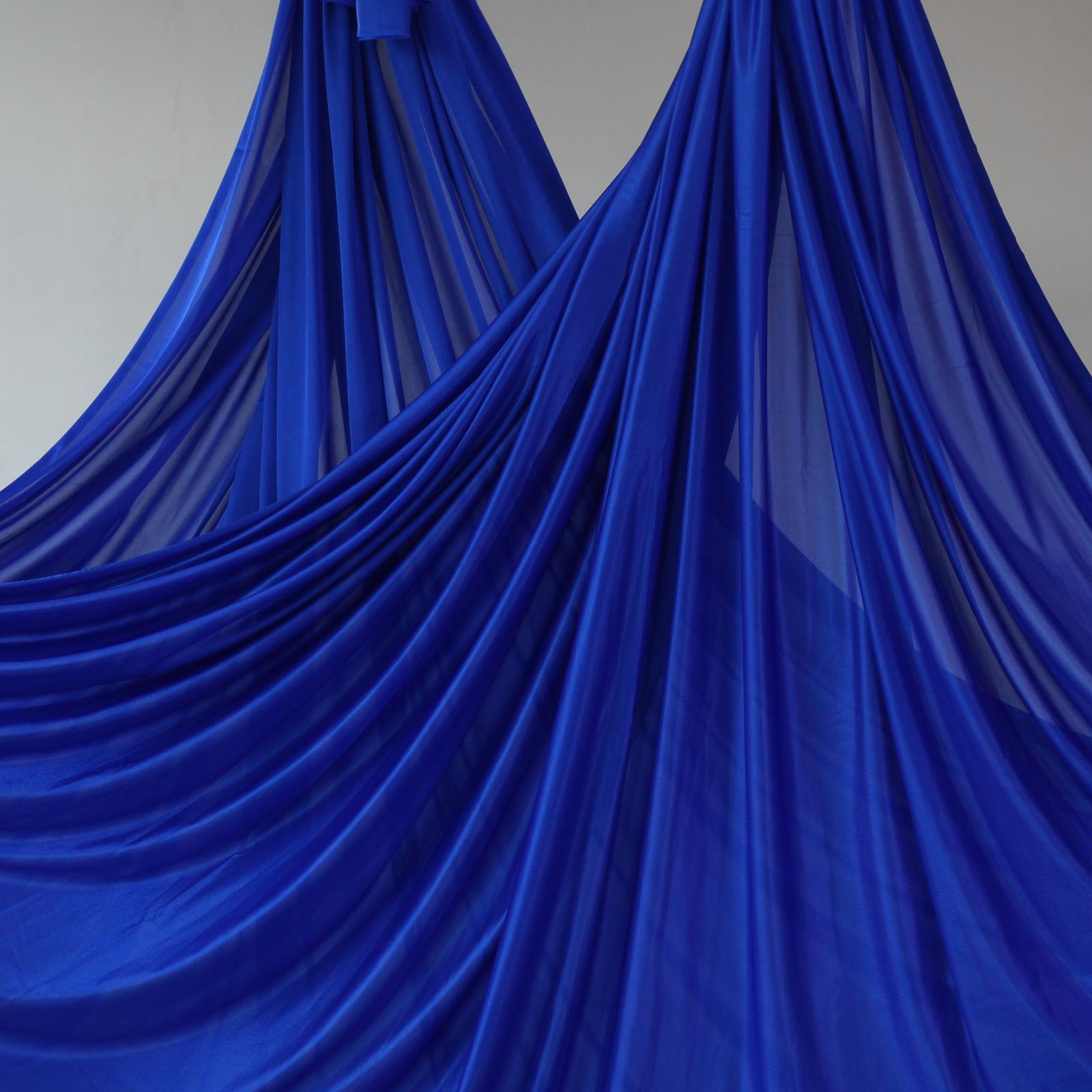 

7-метровый воздушный шелковый гамак для йоги, шелковые качели, домашний спортзал, антигравитационный тренажер на открытом воздухе, ремень для йоги Royal blue