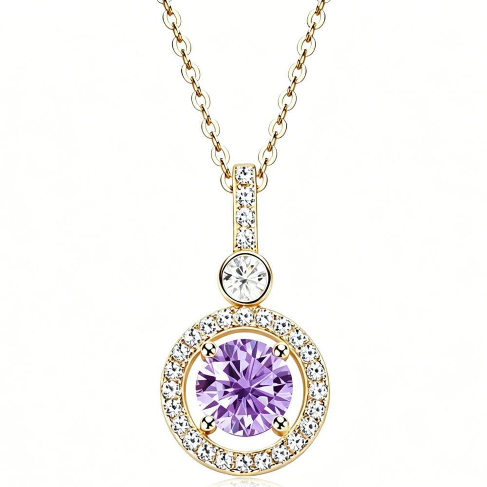 6.5mm Fashion High End Full Moissanite Necklace Ins Trendy Round Moissanite Pendant D VVS1 Exquisite Daily Jewelry