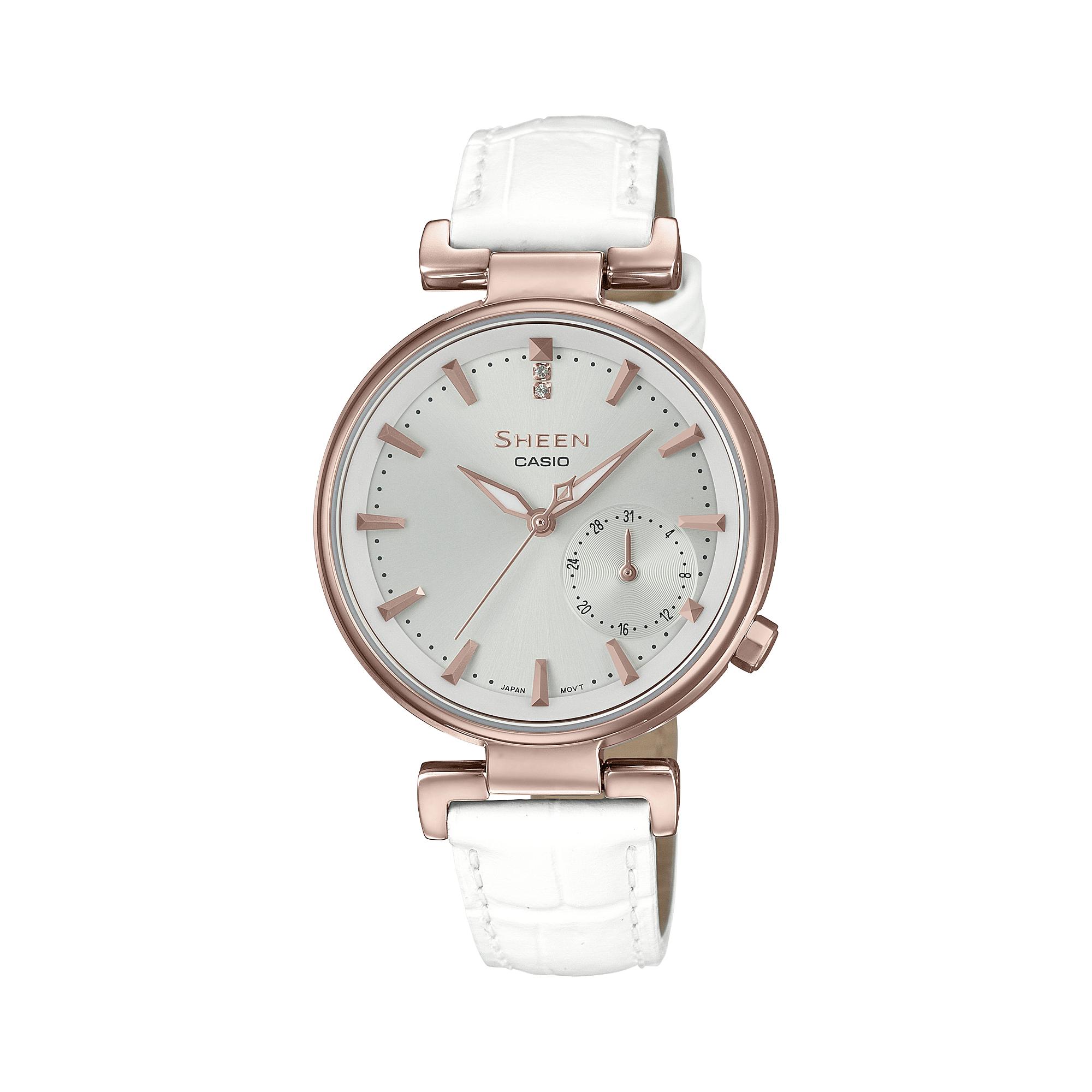 Casio Sheen Women s Analog Quartz Watch SHE-3514CGL-7A белый