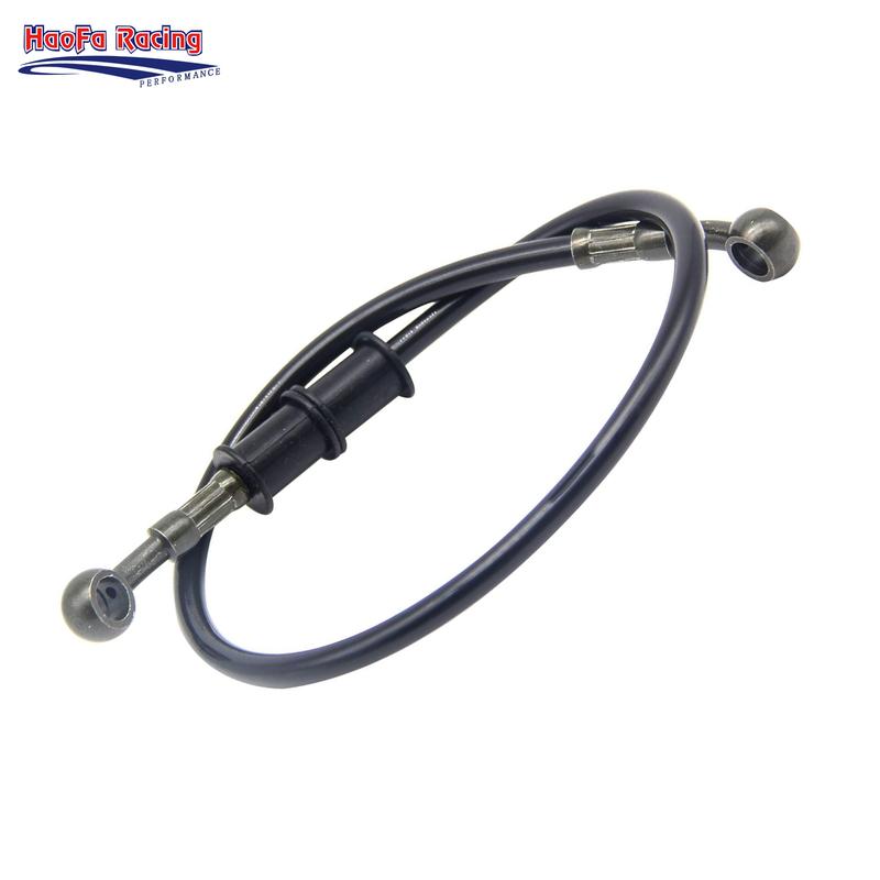 Motorcycle Bicycle Universal 28degree AN3 Hydraulic PTFE Brake Hose DOT Tubing Stainless Steel Braided Brake Line 10mm Connector 200cm 28-28