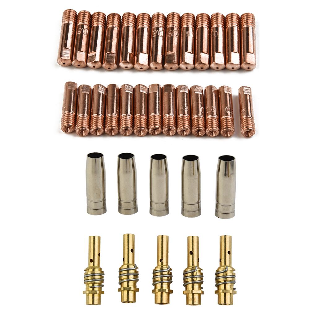 Optimize Your Welding with the 38 Piece MB15 MIG Welding Torch Consumables Contact Tips & Conical Gas Nozzle Included