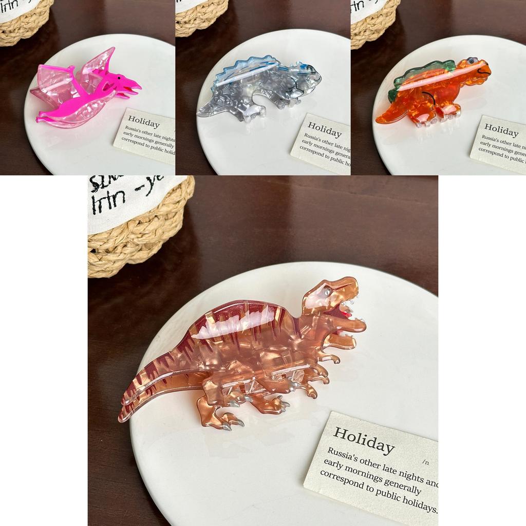 Cute Acrylic Dinosaur Hair Clip With Unique Colorful Options For Hairstyles Trendy