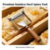 Honey Uncapping Fork with Plate Heavy-Duty for Apiary, Beekeepers