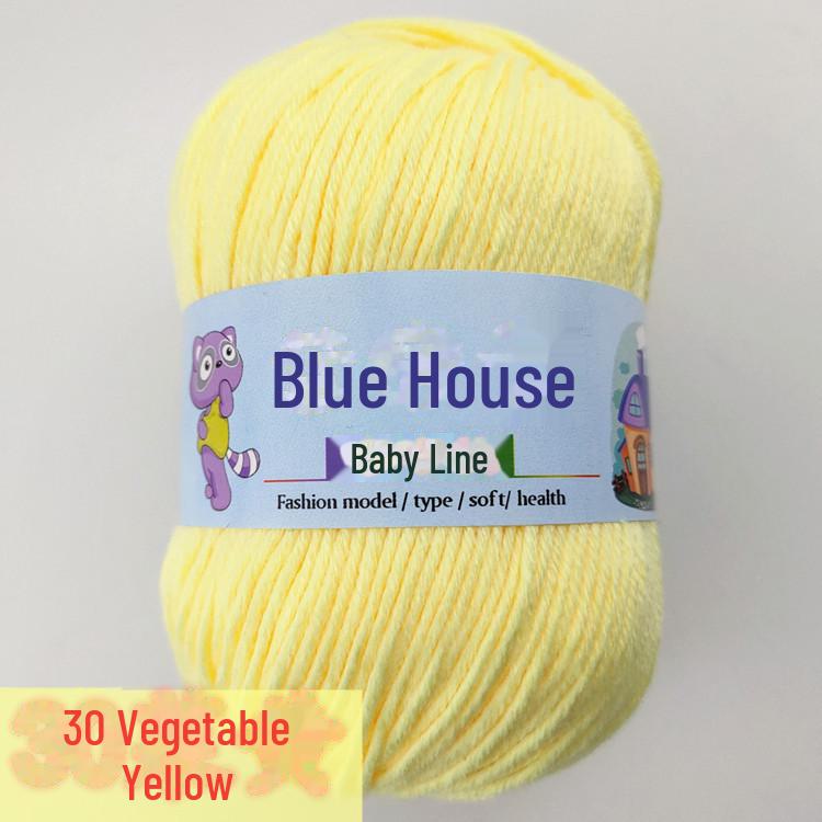 Blue Barbie Baby Yarn - 6-Strand, DIY Hand-Woven for Scarves and Slippers, Fine Hook