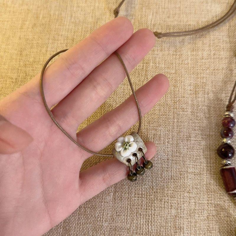 

Необходимое ожерелье для новой одежды в китайском стиле, этнический стиль, керамическая глина, бабочка, кулон, аксессуары для одежды Xiaohongshu