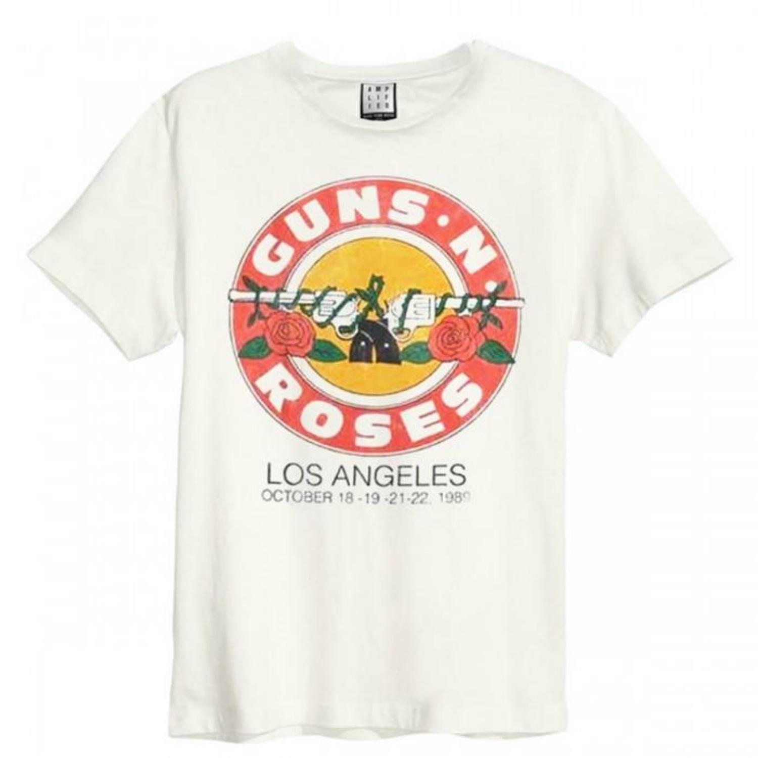 Amplified Unisex Adult Vintage Bullet Guns N Roses T-Shirt S