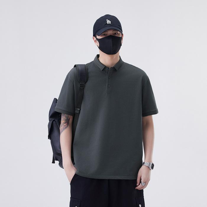 New Summer T-shirt Loose Trendy Lapel Short-sleeved POLO Shirt T-shirt